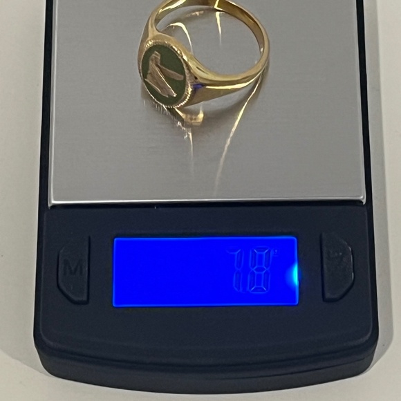 Miansai Men's Ring - Ma'at Gold Vermeil and Sage Enamel  Size 10  MSRP $185 - Picture 8 of 10